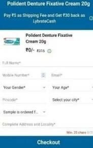 Free Sample Polident Denture Fixative Cream 20g FREE | FREE Shipping + ₹30 Lybrate Cash Wallet 2 image editor output image 1482124333 16374256976578881909919529174715