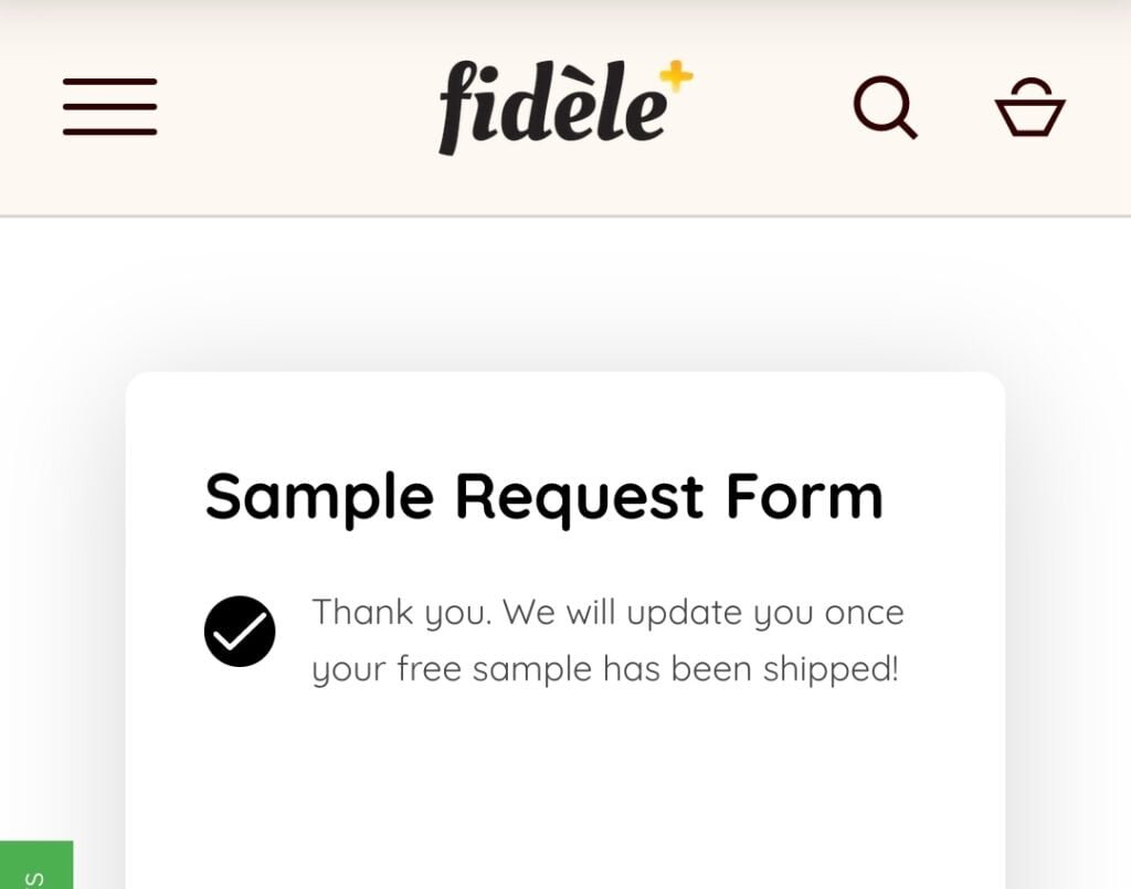 Fidele Dog Food Free Sample Products 4 IMG 20220419 052231