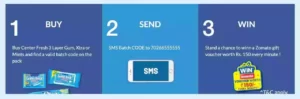 Center Fresh New Loot – SMS & Win ₹150 FREE Zomato Vouchers | LOT Code Added 2 Center Fresh New Loot – SMS & Win ₹150 FREE Zomato Vouchers | LOT Code Added