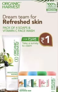 Free Samples of Organic Harvest Soaps and Facewash