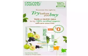 Organic Harvest Free Sample In India Whout Any Charges