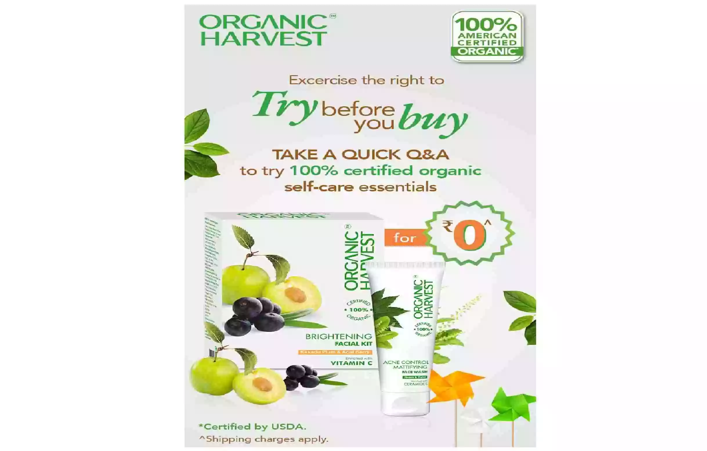 Organic Harvest Free Sample In India Whout Any Charges