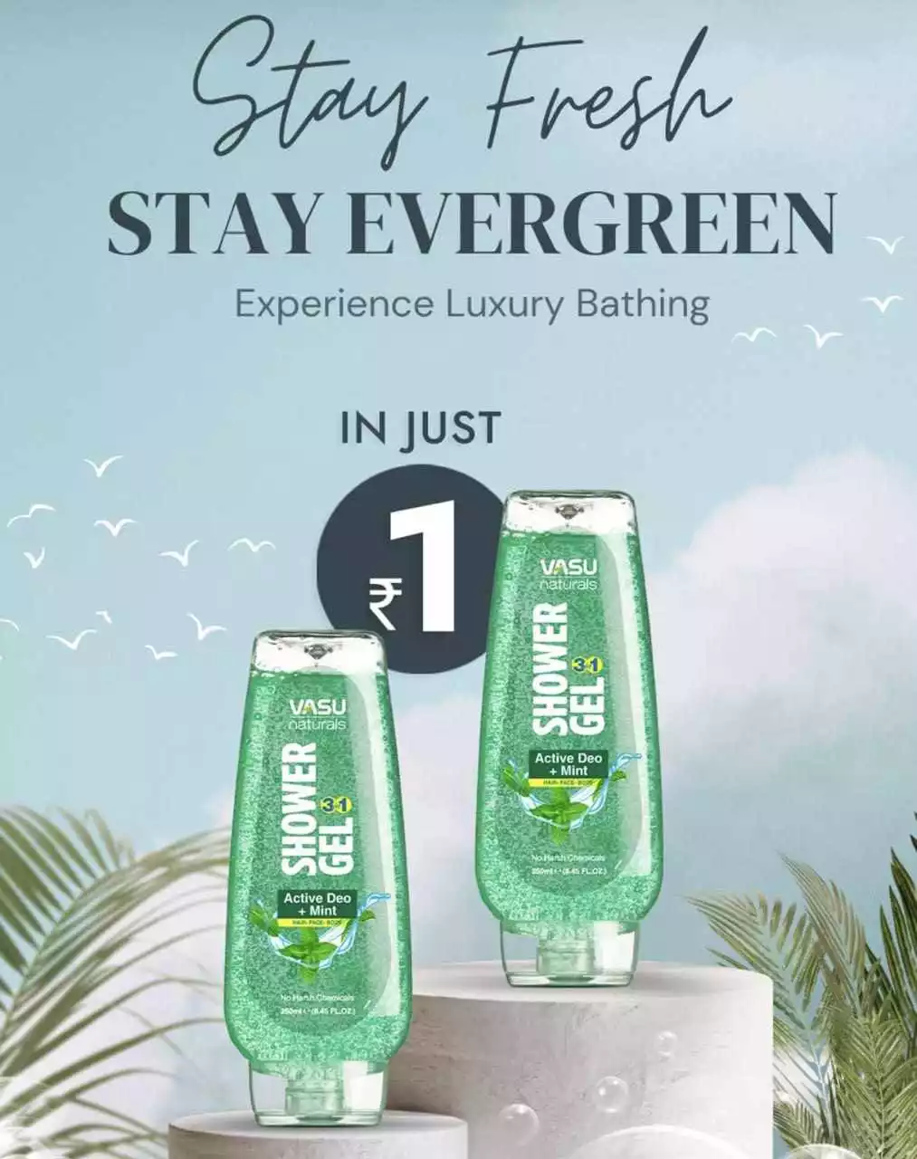Vasu Naturals 3 in 1 Mint Shower Gel Free sample