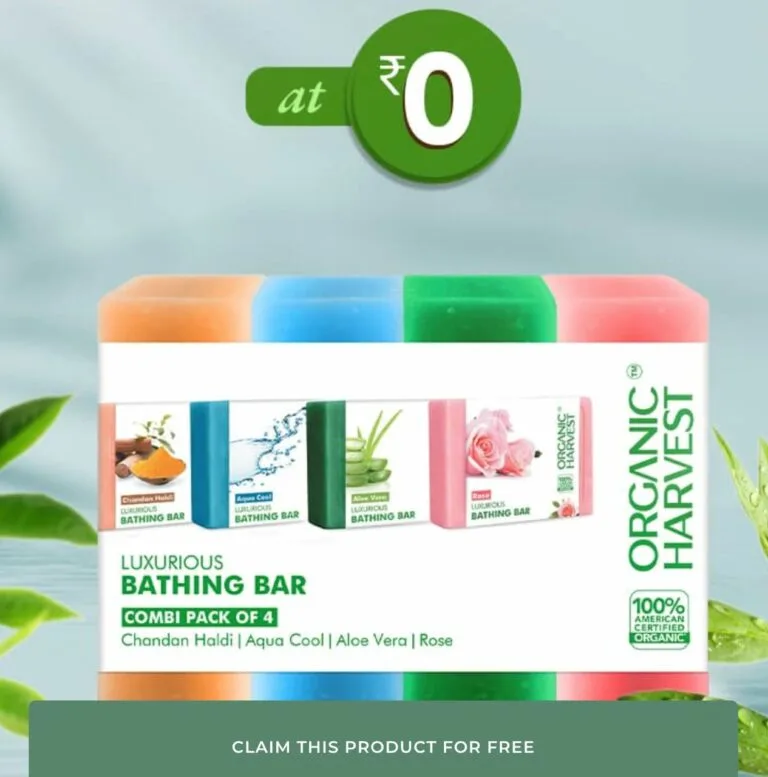 Snag a FREE Luxury Soap Set | Free Organic Harvest Luxury Soap (Worth ₹349) 1 Free Organic Harvest Luxury Soap (Worth ₹349)
