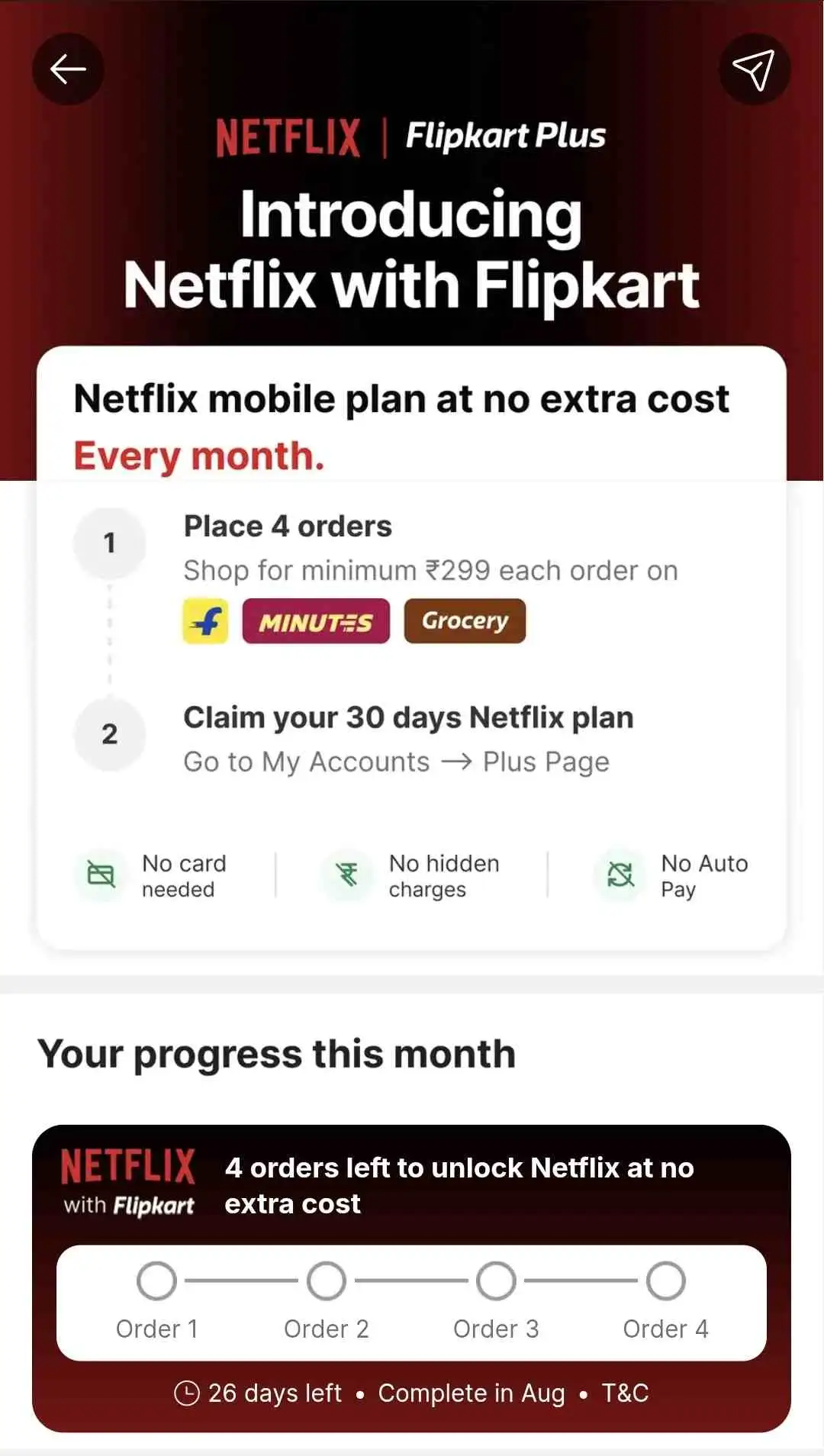 Flipkart Plus Free Netflix Offer Screenshot Proof Flipkart Plus Free Netflix Offer Proof and Step by Step Registration - Digital LYF Ruol