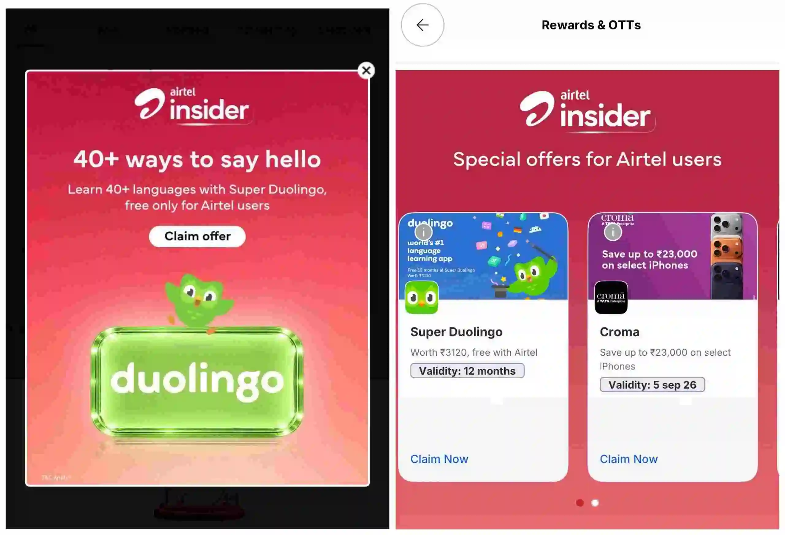 Airtel free Duolingo Pro 1 year subscription offer step guide